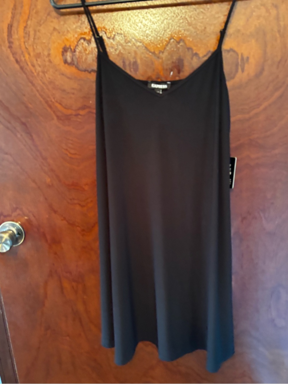 Express Black Spaghetti-Strap Swing Tank Dress